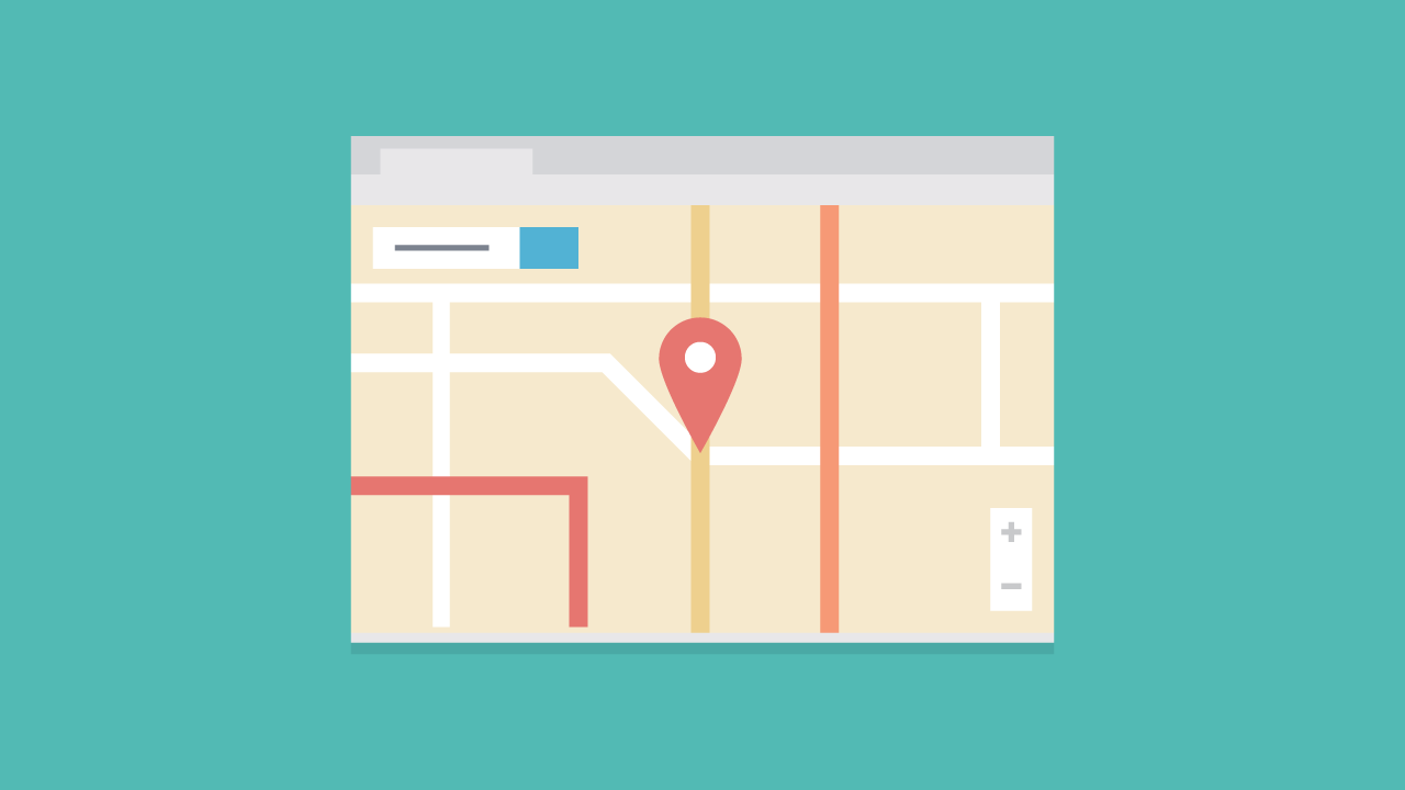 Map with location pin